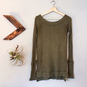 WE THE FREE Green knit sweater/tunic